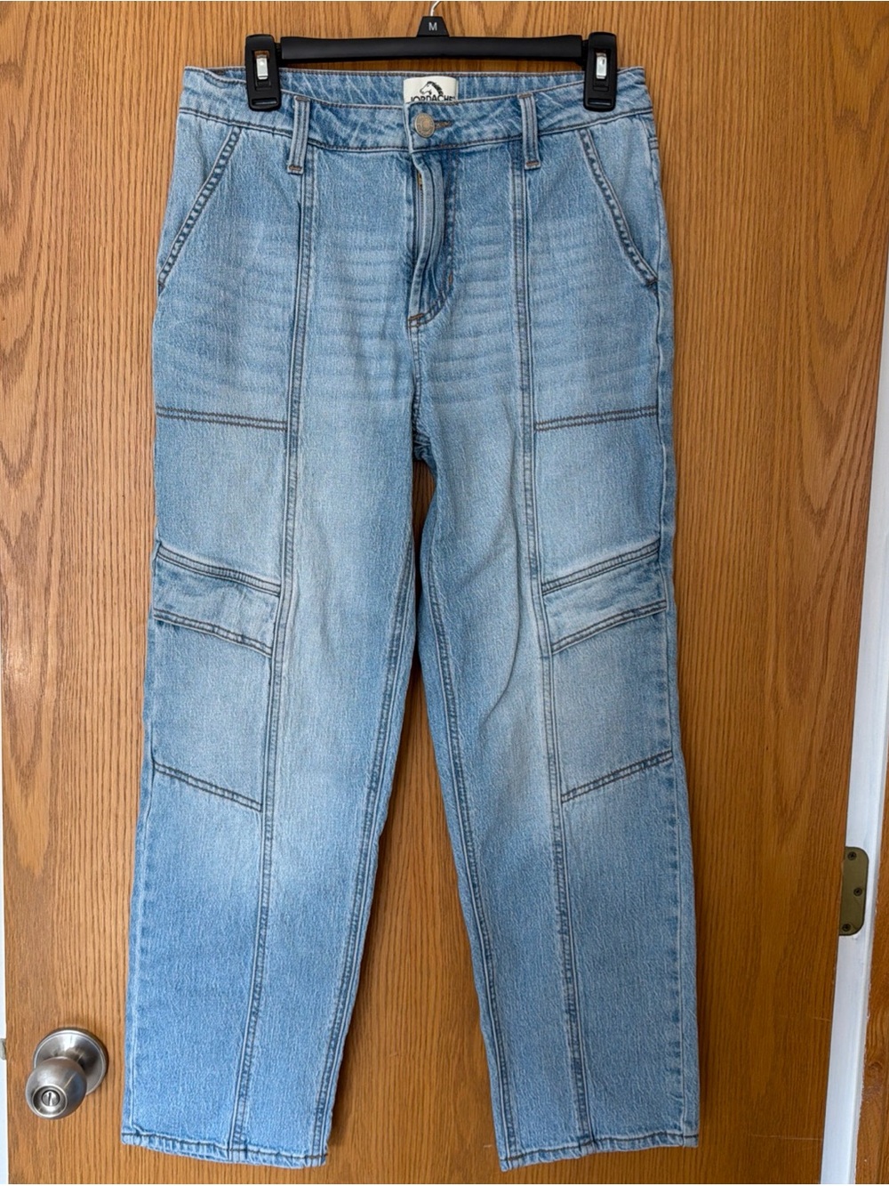 Jordache Women's Size 2 Utility Straight Leg Cargo Pocket Jeans Y2K Workwear